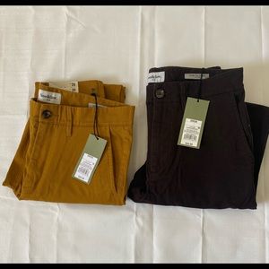 Goodfellow & CO Skinny Chinco 2 Pair Size 29W 30L slim fit brown New with Tags